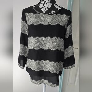 🩷🩷Cato blouse black white size M